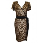 Leopard Print Wrap Dress 
