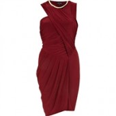 Red Wrap Necklace Dress 